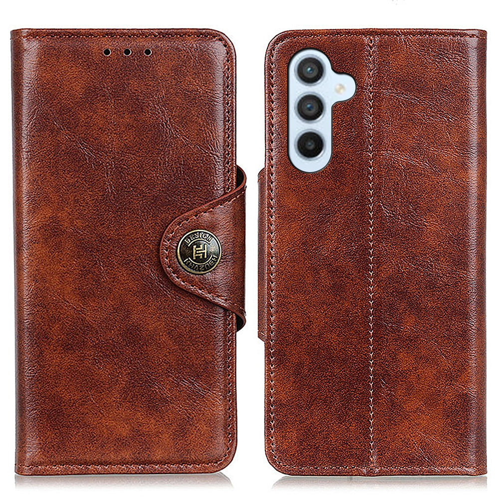 KHAZHEN for Samsung Galaxy M14 5G Fine Texture PU Leather Phone Case Wallet Stand Anti-scratch Phone Cover KHAZHEN for Samsung Galaxy M14 5G Fine Texture PU Leather Phone Case Wallet Stand Anti-scratch Phone Cover
